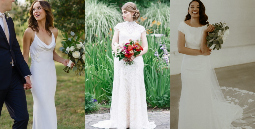 3 Flattering Wedding Dresses for Short Women